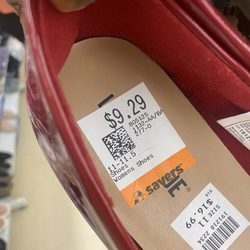 Savers - $9.29 red flats -- Inside Savers in Rocky River on Center Ridge Road-- Saturday afternoon, 13 July 2024