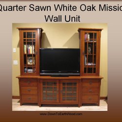 Down To Earth Wood - Quarter Sawn White Oak Mission Wall Unit by DownToEarthWood.com