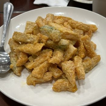 Amber Asian Restaurant - Salted Duck Egg Yolk coated Pumpkin - Chinese Near Me - Flushing, New York