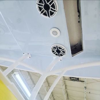 Marine Kings - Custom Speaker Installation with T-Top Storage Compartment - Boat Repair Near Me - Miami, Florida Marine Kings - Custom Speaker Installation with T-Top Storage Compartment - Boat Repair Near Me - Miami, Florida