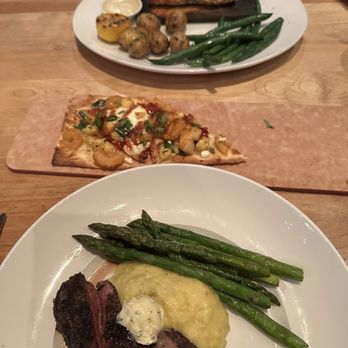 Seasons 52 - Wood-Grilled Kona-Crusted Lamb Loin Cedar Plank-Roasted Salmon - New American Near Me - Costa Mesa, California Seasons 52 - Wood-Grilled Kona-Crusted Lamb Loin Cedar Plank-Roasted Salmon - New American Near Me - Costa Mesa, California