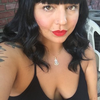 Spruce & Cedar Salon - Jet black with sharp bangs! - Hair Salons Near Me - Culver City, California