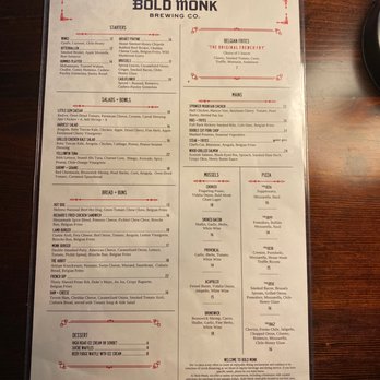 Bold Monk Brewing - Sorry about the pic, but zoom in and you can see some awesome food!!!! - Brewpubs Near Me - Atlanta, Georgia