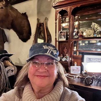 Black Hat Cattle - Moose on the wall and a saddle behind me. They support local rodeo folks. - Steakhouses Near Me - Kittredge, Colorado Black Hat Cattle - Moose on the wall and a saddle behind me. They support local rodeo folks. - Steakhouses Near Me - Kittredge, Colorado