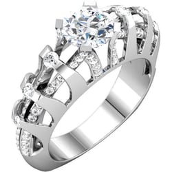 Ewing's Fine Jewelry - Platinum diamond ring.