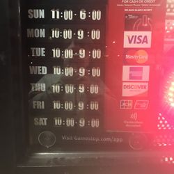 The store hours are right here