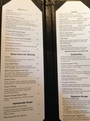 Menu photo 6 The Blake House Toronto, ON Menu photo 6 The Blake House Toronto, ON