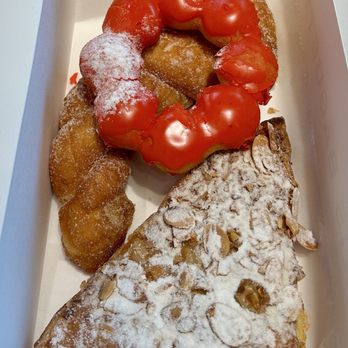 Paris Baguette - Sugar Twist, Almond Pastry, and Strawberry Mochi Donut - Bakeries Near Me - Raleigh, North Carolina Paris Baguette - Sugar Twist, Almond Pastry, and Strawberry Mochi Donut - Bakeries Near Me - Raleigh, North Carolina