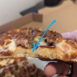 Friends Pizza & Pasta - This is uncooked pizza dough. Apparently getting the thin crust is ideal...