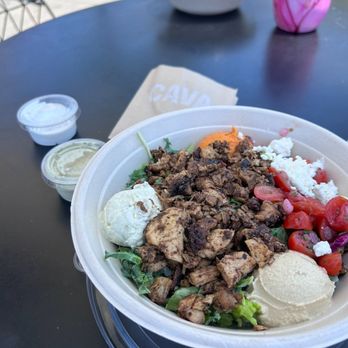 CAVA - Chicken bowl with hummus and crazy feta - Mediterranean Near Me - San Diego, California CAVA - Chicken bowl with hummus and crazy feta - Mediterranean Near Me - San Diego, California