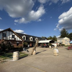 Valley Vineyards - View of the outside grilling staton and tables