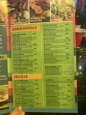 Menu photo 8 Fiesta Mexicana Myrtle Beach, SC