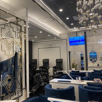 LV Nails Lounge - View of nail tech area and pedicure chairs - Nail Salons Near Me - Orlando, Florida