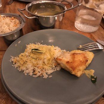 Ghee Indian Kitchen - Corvina with lemon rice - Indian Near Me - Miami, Florida