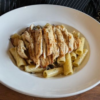Saki's Spin A Yarn Restaurant - Wild Mushroom Rigatoni with Chicken - Steakhouses Near Me - Fremont, California Saki's Spin A Yarn Restaurant - Wild Mushroom Rigatoni with Chicken - Steakhouses Near Me - Fremont, California