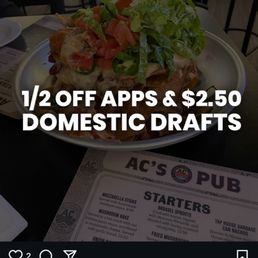Please improve the clarity of your deals and or educate your staff, we were told 1/2 price apps ended @ 6pm and no drink specials