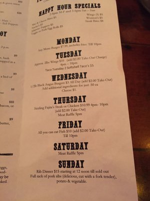 Menu photo 1 Cowboy's Saloon Lexington, MN Menu photo 1 Cowboy's Saloon Lexington, MN