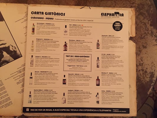 Menu photo 1 Elephanta Barcelona, B