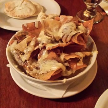Le Petit Alep - Side of fried pita with cheese and zaatar - Middle Eastern spin to nachos with cheese. Pretty tasty! - Middle Eastern Near Me - Montreal, Quebec