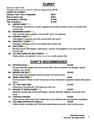 Menu photo 6 R Thai Cuisine Redlands, CA Menu photo 6 R Thai Cuisine Redlands, CA