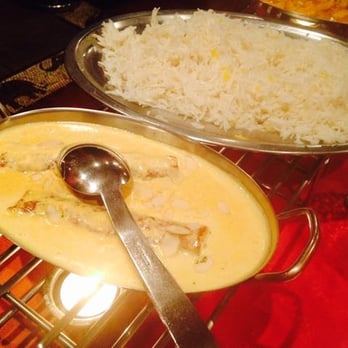 Le Shalimar - Brochette de viande au fromage , riz au curry ( créme fraiche , noix de cajou) - Indian Near Me - Nice, 06