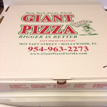 Giant Pizza - It really is Giant! - Pizza Near Me - Hollywood, Florida