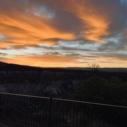 Zion Mountain Ranch - Sunrise from the rear deck