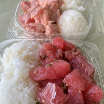 Pono Market - Poke bowls starting from the front: sesame, spicy and shoyu ahi! - Hawaiian Near Me - Kapaa, Hawaii Pono Market - Poke bowls starting from the front: sesame, spicy and shoyu ahi! - Hawaiian Near Me - Kapaa, Hawaii