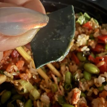 ahipoki bowl - Big sharp piece of hard plastic/ceramic like found in food and almost broke my tooth biting into it and stabbed my mouth! - Seafood Near Me - Glendora, California ahipoki bowl - Big sharp piece of hard plastic/ceramic like found in food and almost broke my tooth biting into it and stabbed my mouth! - Seafood Near Me - Glendora, California