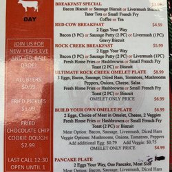 Rock Creek Grill - Menu