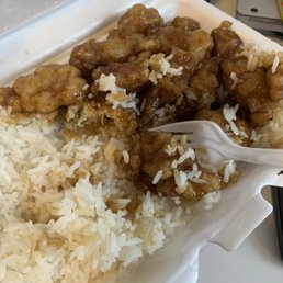 L45. General Tso's Chicken Lunch Special White Rice