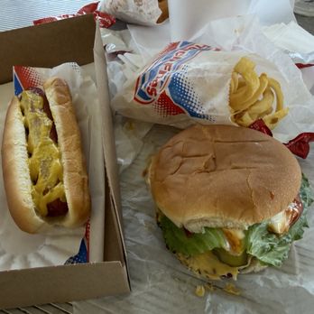 Dari Point - Hot dog, cheeseburger, and curly fries. - Ice Cream & Frozen Yogurt Near Me - Delaware, Ohio