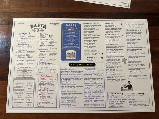Menu photo 1 Basta Restaurant Agoura Hills, CA