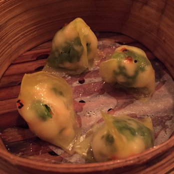 Redfarm - Snow pea and shrimp dumplings - Dim Sum Near Me - New York, New York Redfarm - Snow pea and shrimp dumplings - Dim Sum Near Me - New York, New York