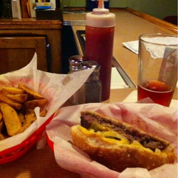 Torch Bar & Grill - Torch burger and wedge fries. Best snack of the night. - Dive Bars Near Me - Flint, Michigan