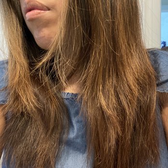 Salon Plush - The left side of my head after the initial haircut - Hair Stylists Near Me - Wantagh , New York