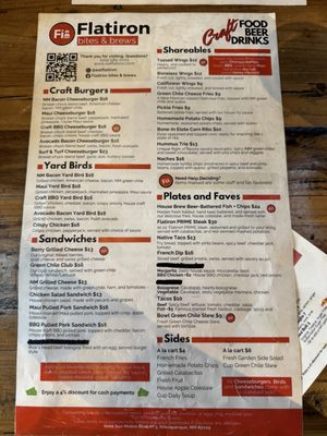 Menu photo 4 Flatiron bites & brews Albuquerque, NM