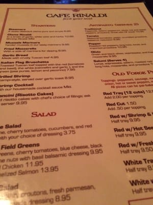 Menu photo 2 Cafe Rinaldi Old Forge, PA