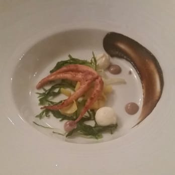 EL Ideas - :octopus: Course #7 = baby octopi with hearts of Palm and black garlic, chicory/saffron splash - New American Near Me - Chicago, Illinois EL Ideas - :octopus: Course #7 = baby octopi with hearts of Palm and black garlic, chicory/saffron splash - New American Near Me - Chicago, Illinois