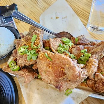 Mama Lu's Dumpling House - Lunch Special - Salt and Pepper Pork Chop with rice ($15.98). 7/18/2025 - Dim Sum Near Me - Tustin, California