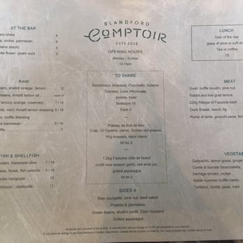 Blandford Comptoir - Menu - Mediterranean Near Me - London, XGL