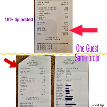 Klong - Added 18% Tip on a one person table. No notice. - Thai Near Me - New York, New York Klong - Added 18% Tip on a one person table. No notice. - Thai Near Me - New York, New York