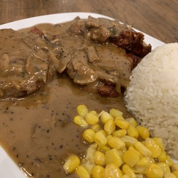 Fat Boy Kitchen - Mushroom Pepper Chicken Combo! - Hong Kong Style Cafe Near Me - Vancouver, British Columbia