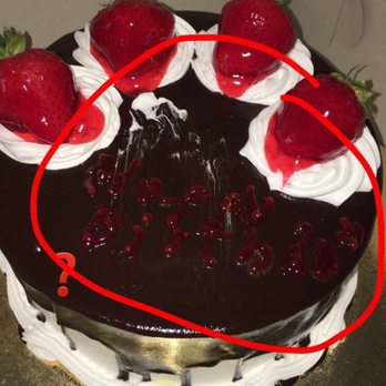 Panaderia Las Conchitas - Older female had the audacity to write on the cake without hesitation. - Bakeries Near Me - Perris, California