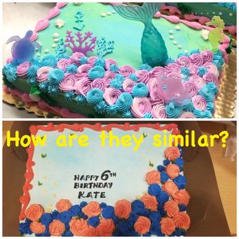 Patisserie Gateau - Top: photo I provided  Bottom: cake we received - Bakeries Near Me - Markham, Ontario