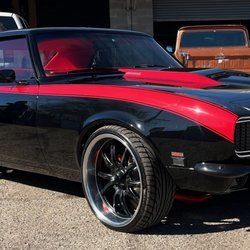 Sharps Custom Automotive & Transmission Repair - 1968 Supercharged Camaro. Auctioned at Barrett-Jackson January 2023.