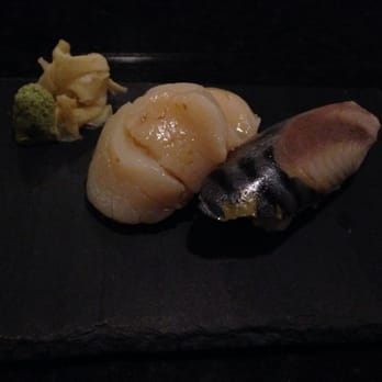 Screaming Tuna - Omakase course, scallop and saba (mackerel). - Sushi Bars Near Me - Milwaukee, Wisconsin Screaming Tuna - Omakase course, scallop and saba (mackerel). - Sushi Bars Near Me - Milwaukee, Wisconsin