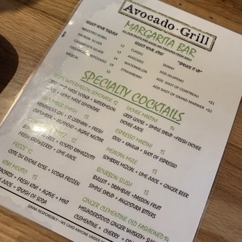 Avocado Grill - Bar menu - Tapas/Small Plates Near Me - West Palm Beach, Florida