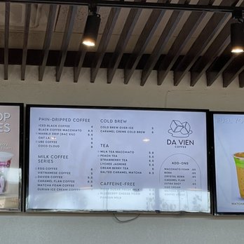 Da Vien Coffee - Menu - Sept 2022 - Desserts Near Me - Westminster, California Da Vien Coffee - Menu - Sept 2022 - Desserts Near Me - Westminster, California