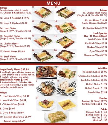 Menu photo 5 A&A Kabob Grill Harrisonburg, VA
